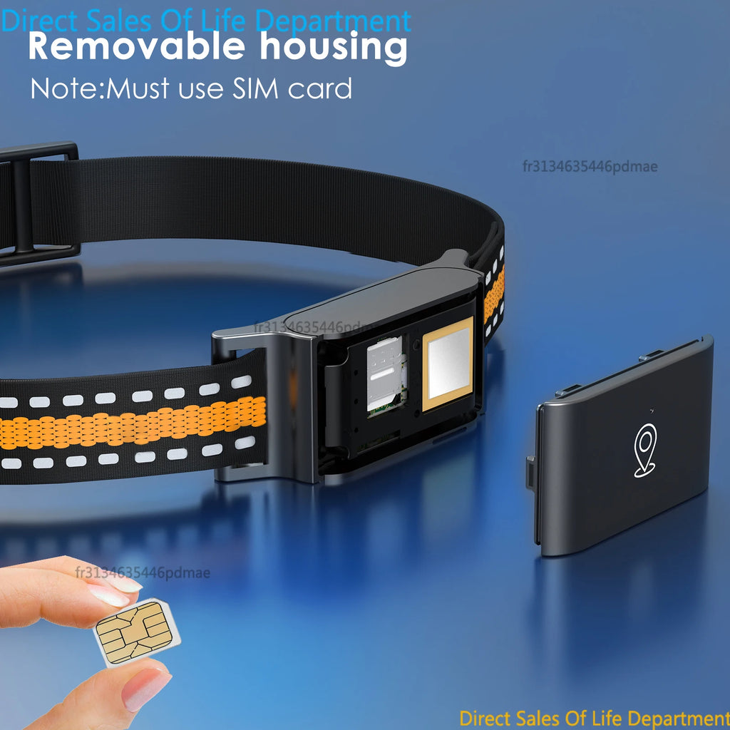 Mini Rastreador GPS 4G para Animais de Estimação, IP67 à Prova d'Água, Localizador em Tempo Real, Coleira Inteligente para Cães e Gatos com Controle por APP