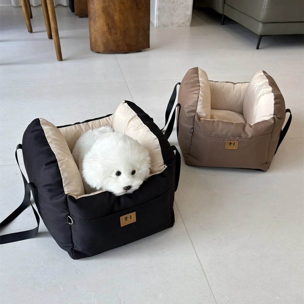 Assento de carro para cachorro com cinto de segurança, quatro estações, universal, almofada para ninho, lavável, cães, gatos, sofá, cama, colchão de viagem