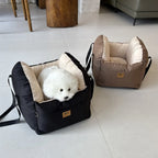 Assento de carro para cachorro com cinto de segurança, quatro estações, universal, almofada para ninho, lavável, cães, gatos, sofá, cama, colchão de viagem