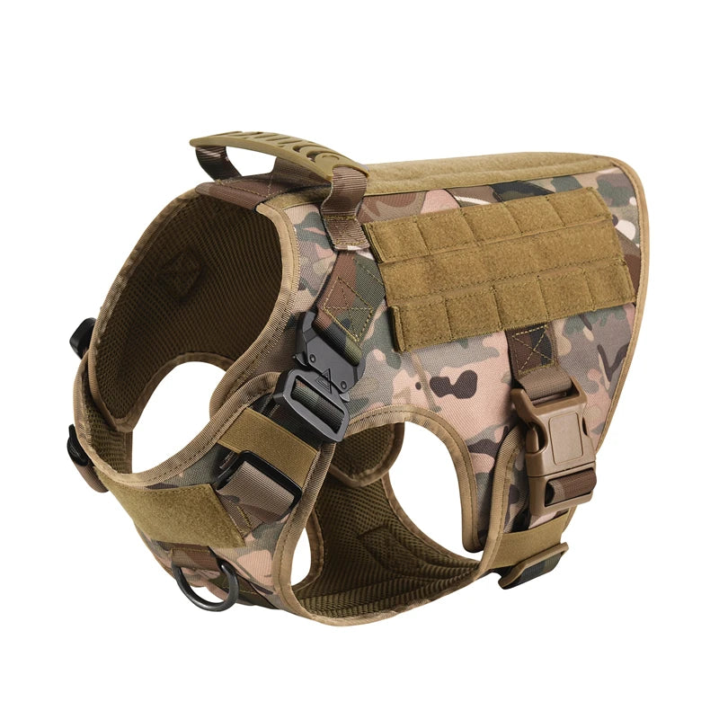 Colete militar tático para animais de estimação pastor alemão golden retriever treinamento tático arnês e trela conjunto para todas as raças cães