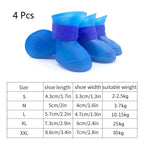 Bota de borracha antiderrapante à prova d'água para animais de estimação, 4 unidades, para cães pequenos, médios e grandes, sapatos para atividades ao ar livre, botas para cães, acessórios para animais de estimação