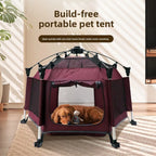 Tenda para animais de estimação para todas as estações, casa para gatos e cães, casa para animais de estimação dobrável e respirável para o verão ao ar livre, tenda para cães
