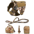 Colete militar tático para animais de estimação pastor alemão golden retriever treinamento tático arnês e trela conjunto para todas as raças cães