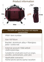 Tenda Dobrável para Animais de Estimação, Casa Respirável para Cães e Gatos, Cerca Portátil para Cães Pequenos, Adequada para Todas as Estações