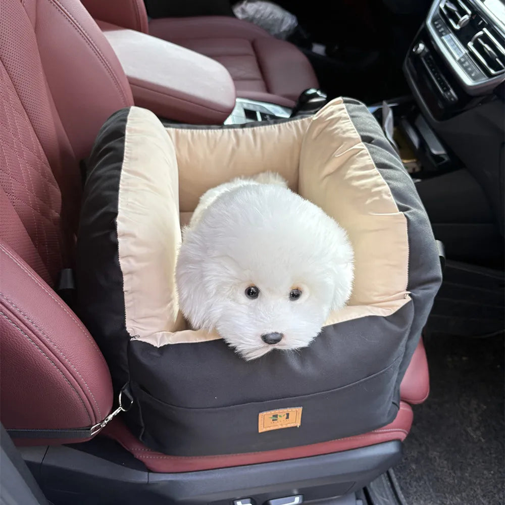 Assento de carro para cachorro com cinto de segurança, quatro estações, universal, almofada para ninho, lavável, cães, gatos, sofá, cama, colchão de viagem